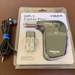 NUX GP-1 Headphone Amp With Gain/Tone Plus Headphones 