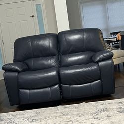 Dark Blue Love Seat -recliner