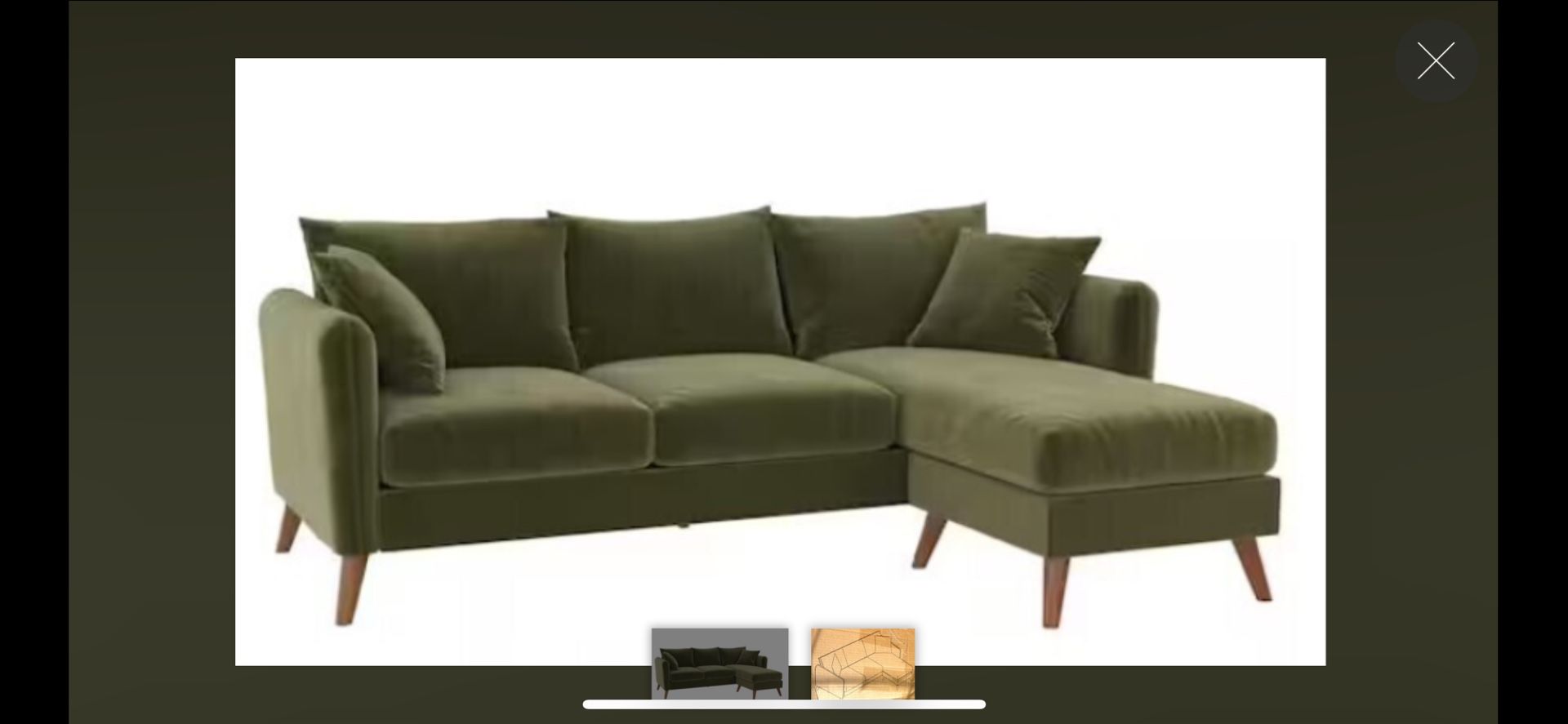 New Still In The Box Small Sectional Sofa