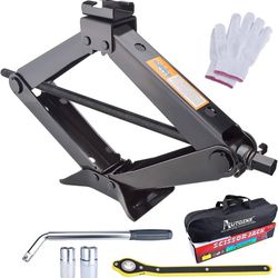 new Scissor Jack Set- 3 Ton (6614 lbs) Car Jack Kit Auto - Smart Mechanism with Hand Crank/Wrench/Lug Wrench Thickened Base for Car SUV MPV  About thi