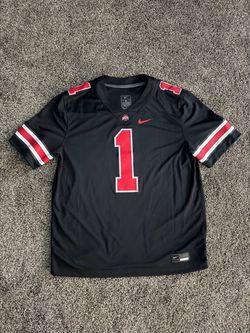 Mens Nike Ohio State OSU Buckeyes Blackout Dark Night Football Jersey Size XL #1