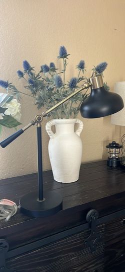 Black and Brass Adjustable Desk Lamp