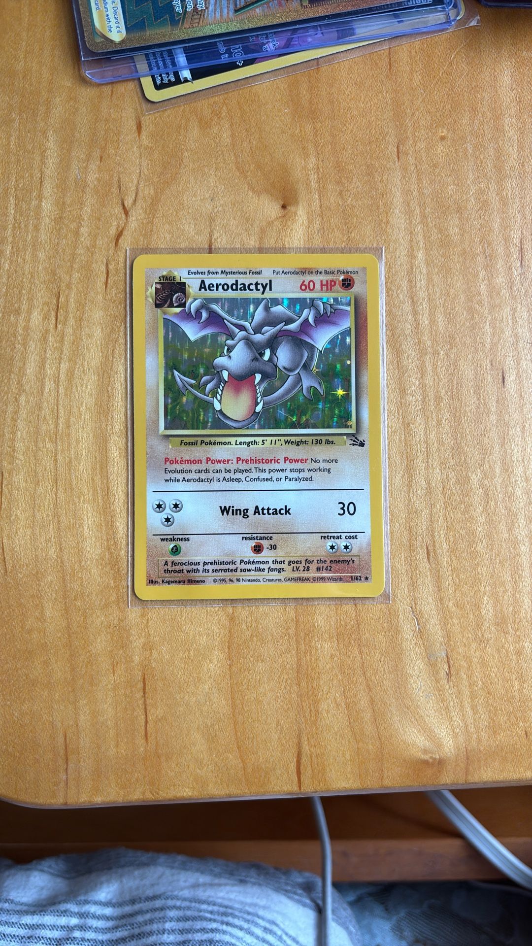Aerodactyl 1/62 Holo Ungraded