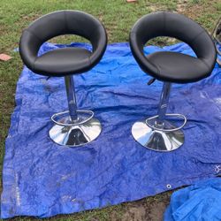 Adjustable Like New Bar Stool Set (2)