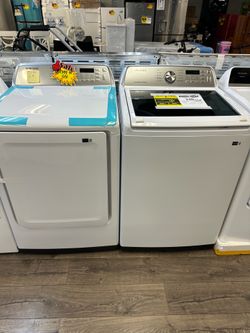 Samsung Top Load Washer With Agitator & Dryer Set Take It Home In Payments Read Description