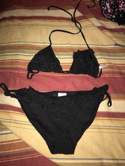 Black two piece bikini