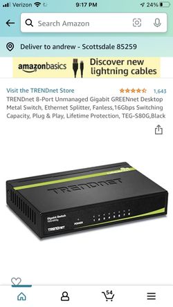 Ethernet Switch for Internet- Works Great