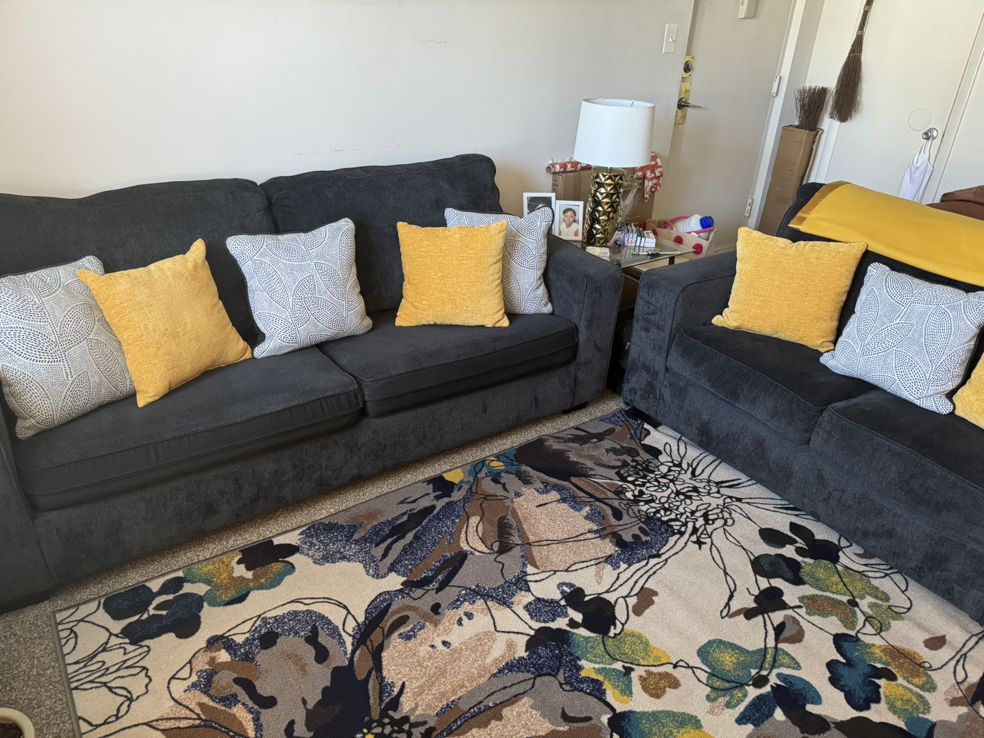 Ashley Furniture Living Room Set – Sofa, Loveseat & 3-Piece Table Set