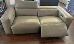 COPA GRAY LEATHER POWER RECLINING SOFA