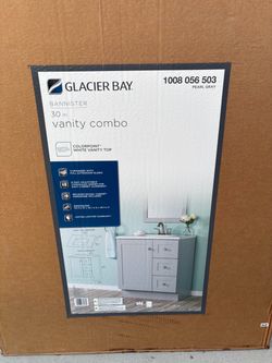 Glacier Bay Bannister 30 in Vanity Combo Pearl Gray