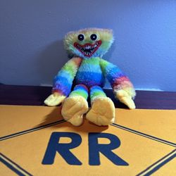 Poppy Playtime Rainbow Huggy Wuggy Monster Plush 16" Stuffed Animal Toy EUC