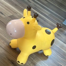 Babe Fairy Giraffe Bouncy Horse Hopper Toys for Kids, Jumping Inflatable Ride on Bouncer
