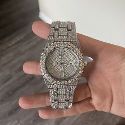 Men Silver Ap Watch Passes Diamond Tester Brand New With Box 