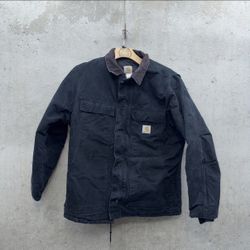 Vintage 90's Carhartt Jacket Coat C03 Black Sz 40 Quilt Lined Union made USA.