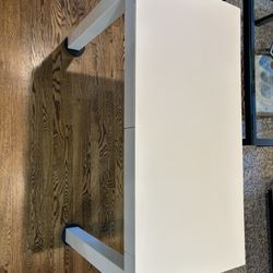 West Elm 2 drawer White Desk
