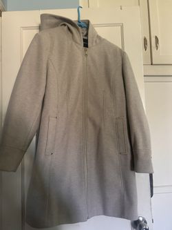 VINCE CAMUTO TAN HOODED FULL ZIP JACKET X-LARGE