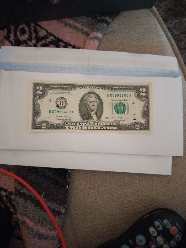 Fancy $ 2 Trinary Note