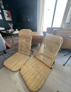 2 Vintage Rattan beach chairs