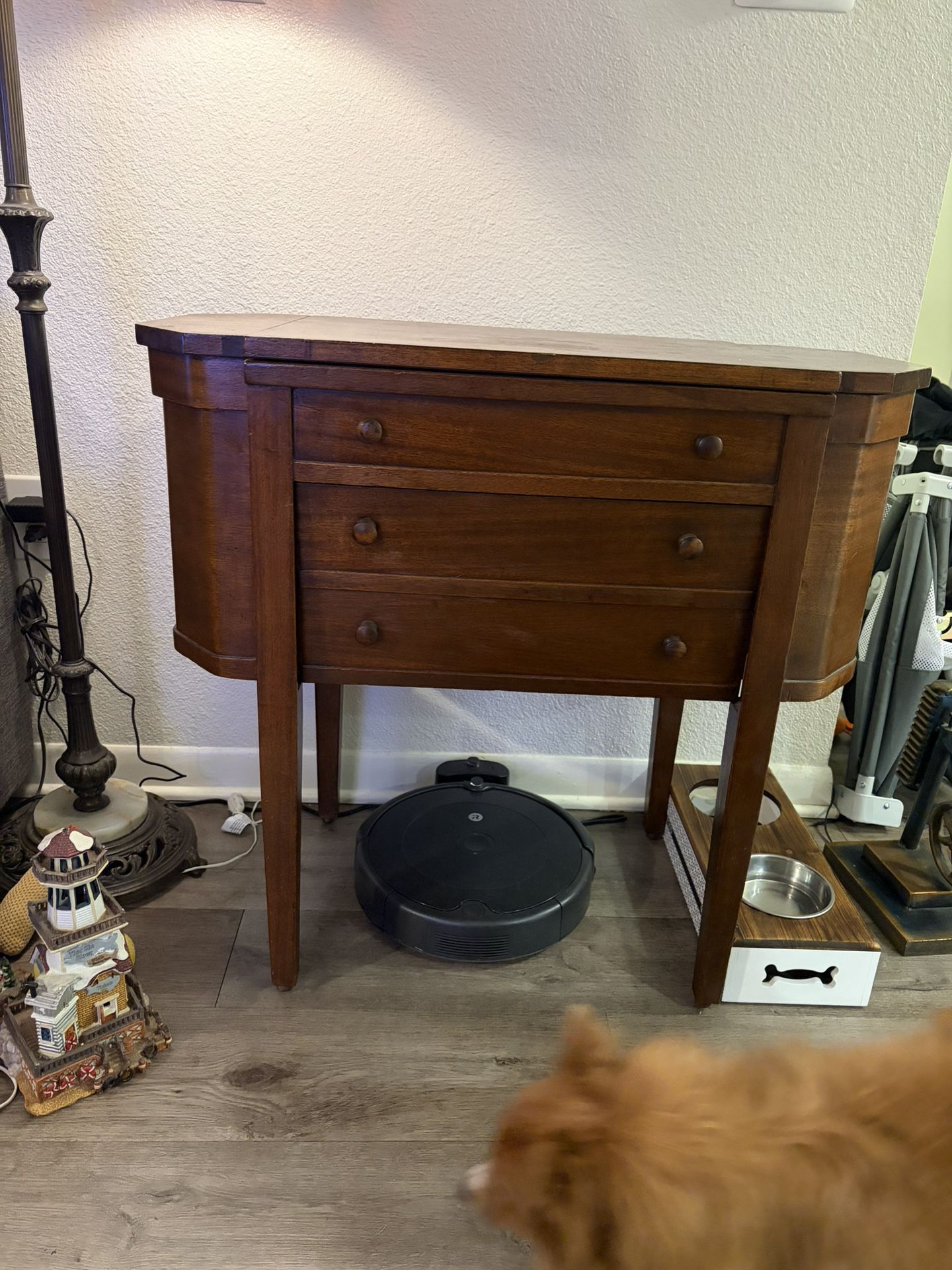 Antique Table Sewing Machine Missing