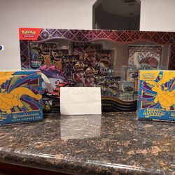 Ascended Heros Pokémon center & Paldean Fates Iron Tusk Boxes