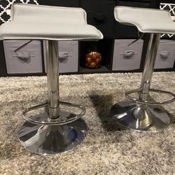 Modern Designer Backless Swivel/adjustable Chair (set Of 2)