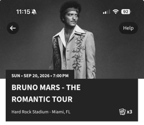 Bruno mars the romantic tour