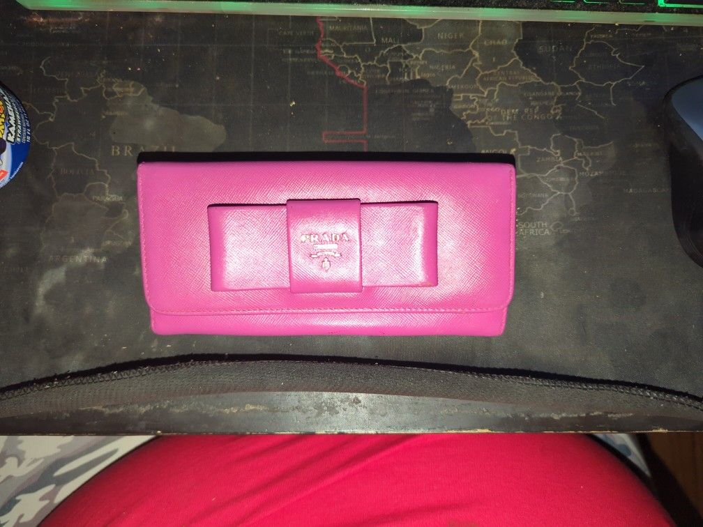 Prada Saffiano Bow Wallet