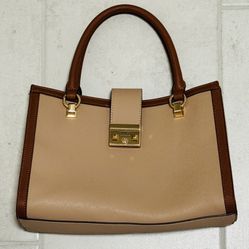 Guess Beige & Brown Leather Purse