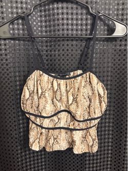 Forever 21 cropped babydoll top M