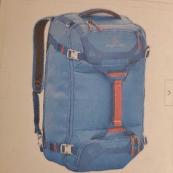 For Sale, New Eagle Creek Load Hauler Expandable Luggage  Backpack/Duffel  Bag 49L Smokey  Blue 