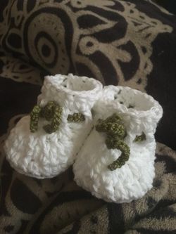 Crochet Baby Booties - 100% Cotton