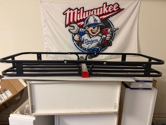 Black Steel Roof Rack Cargo Basket