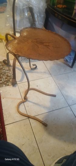 Vintage Rustic Wrought Iron  plant stand/Garden stand