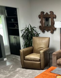 leather recliner from crate and barrel