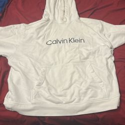 Calvin Klein White Hoodie 