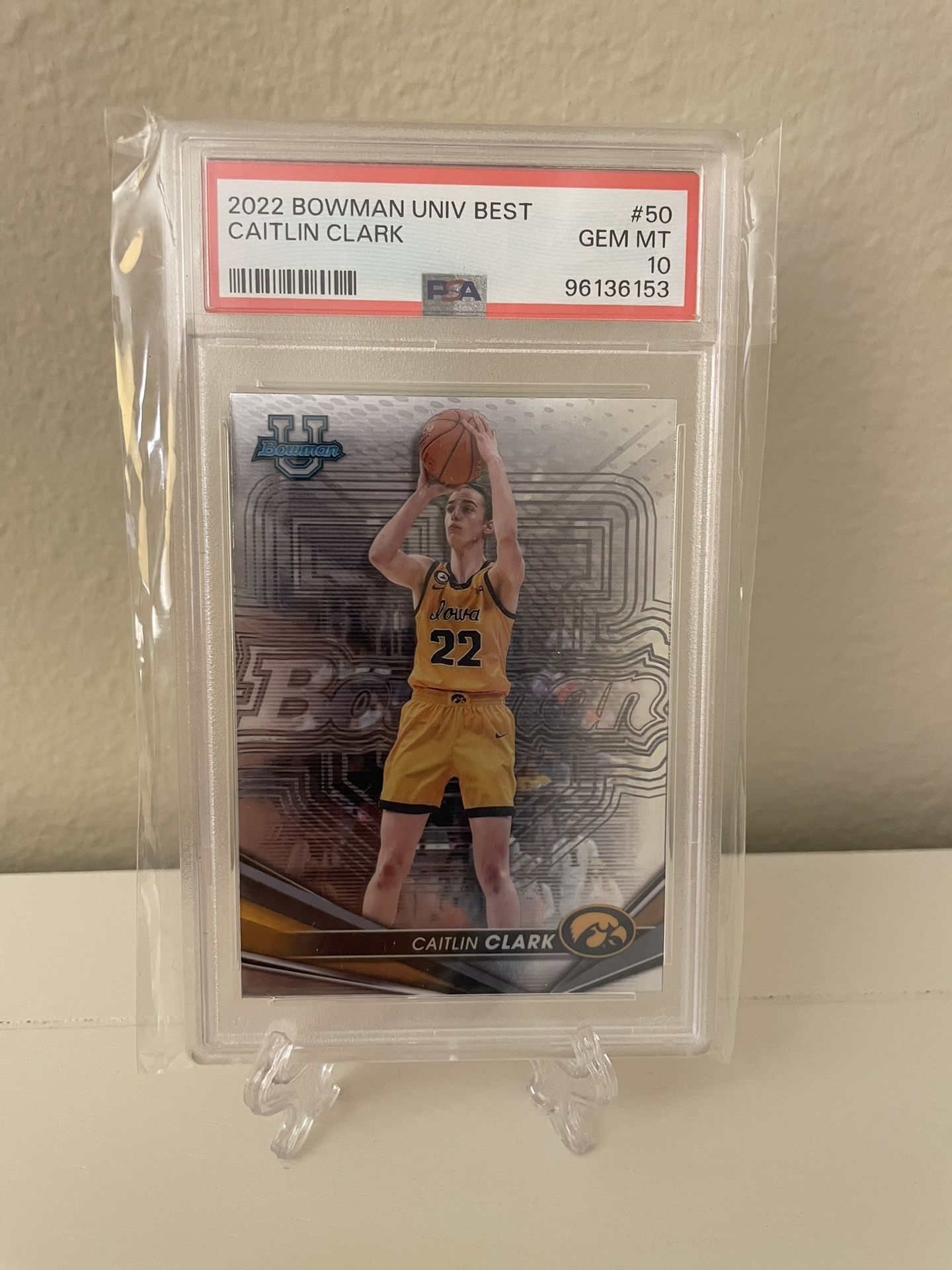 2022 Bowman U Best Caitlin Clark #50 PSA 10