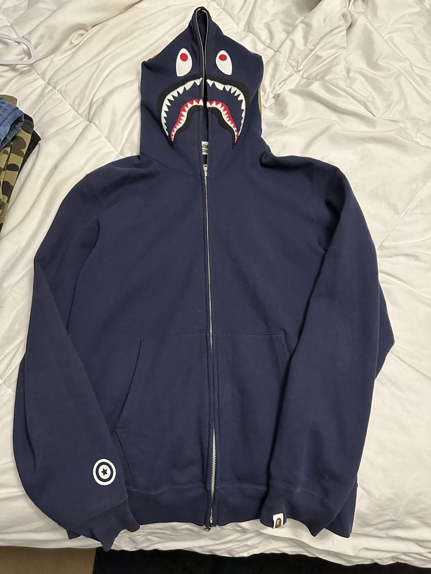 Bape Shark Hoodie Navy XL