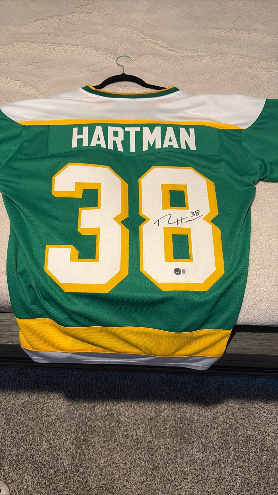 MINNESOTA WILD SIGNED RYAN HARTMAN JERSEY🏒🛎️