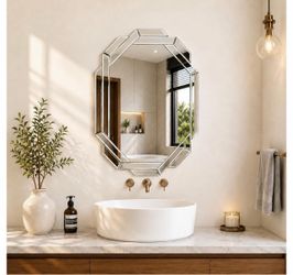 ⨠Large Decorative Beveled Wall Mirror ā NEW āØ