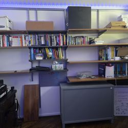 Container Store Elfa storage System Bookshelves 