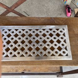 ANTIQUE CAST IRON HEAT GRATE REGISTER 9x13 DECORATIVE GRAY OLD VINTAGE 2 OF 2