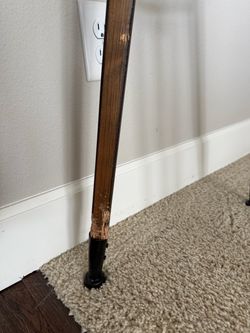 Wooden Tripod Clock with Metal Foot