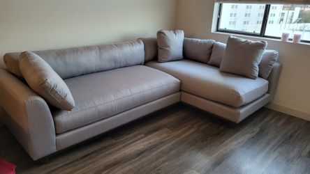 Gray lavender couch