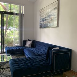 Sofa Sectional Blue