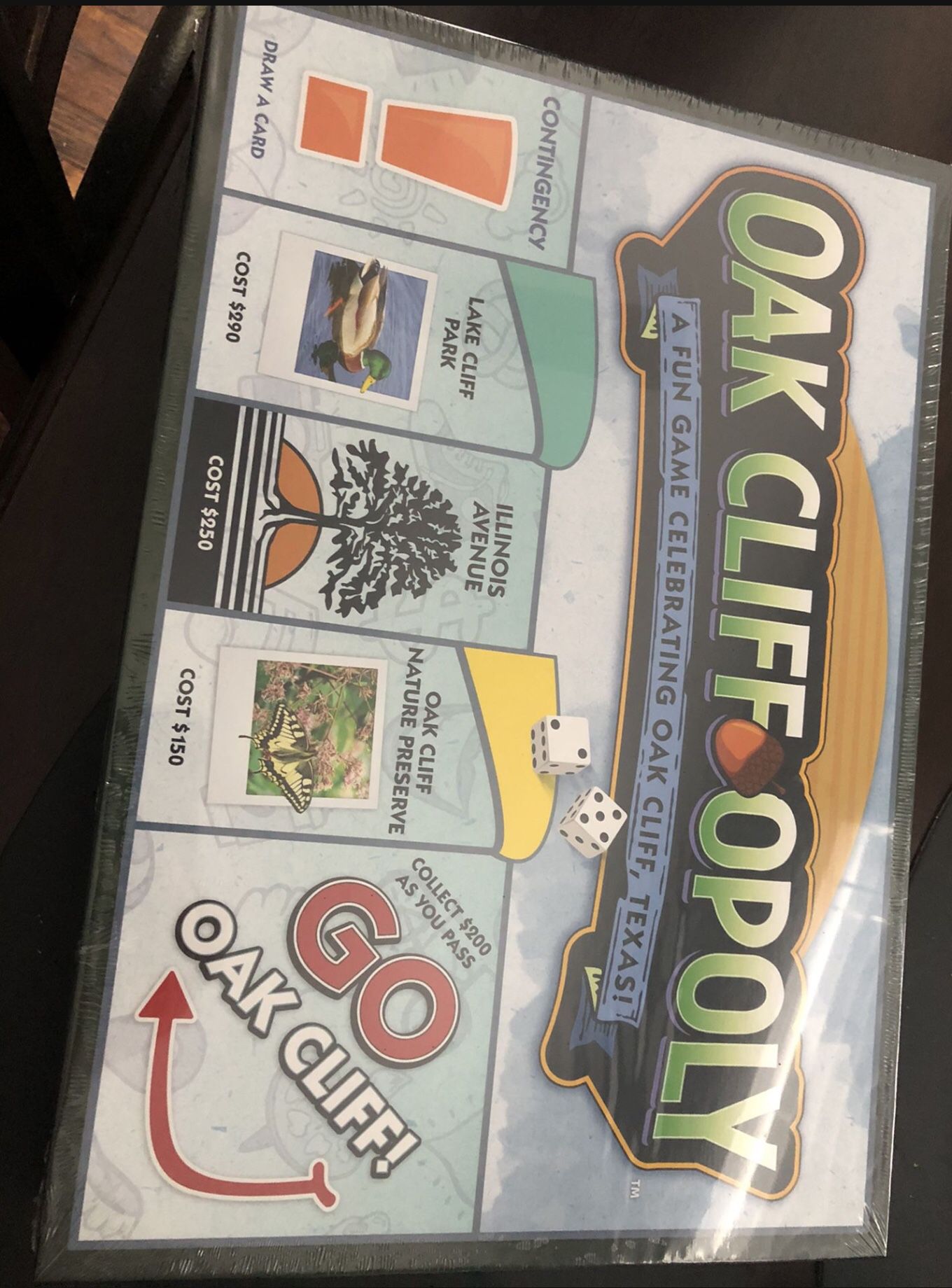 BRAND NEW Oak Cliff Opoly Board Game / Oak Cliff Monopoly