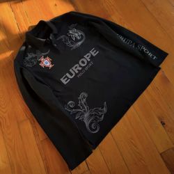 Mens Retro Long Sleeve Polo