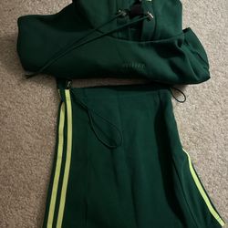 Ivy Park X Adidas Green Sweatshirt Skirt/Dress, Medium