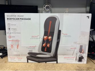 Sharper Image Smartsense Shiatsu Realtouch Chair Pad Soothing Heat Neck Back