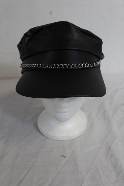 Black Biker Style Halloween/Party Cap