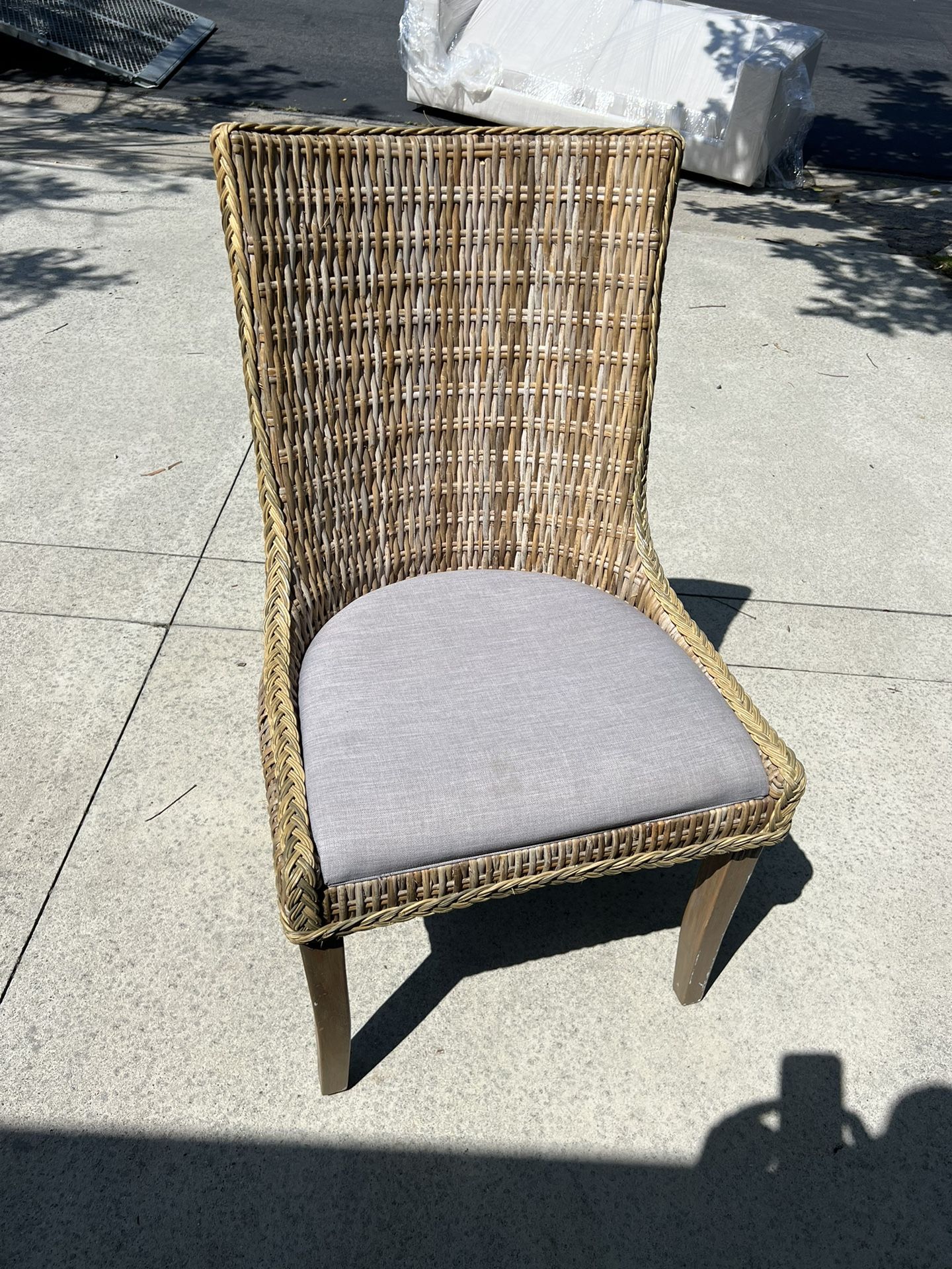 6 Crate and Barrel Wicker Chairs